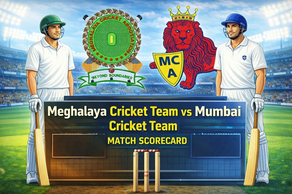 Meghalaya Cricket Team vs Mumbai Cricket Team Match Scorecard: Complete Details & Match Analysis Meghalaya Cricket Team vs Mumbai Cricket Team Match Scorecard